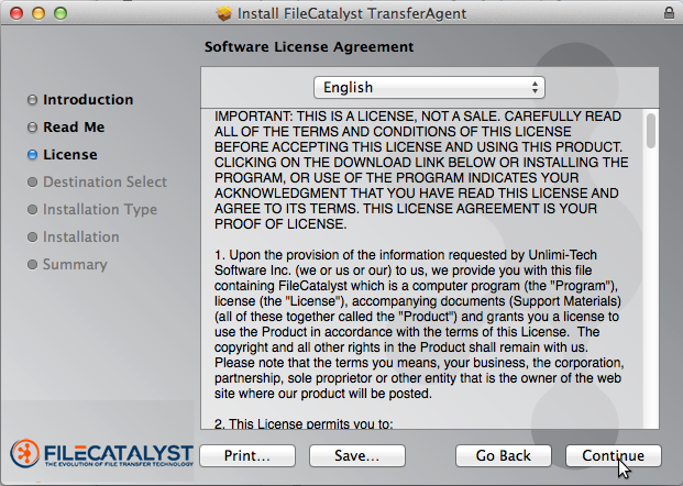 Install Wizard Step 3 - License